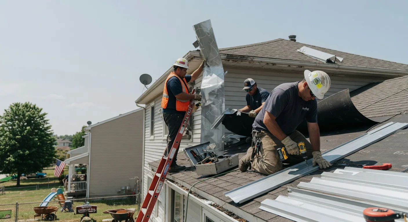 Storm Damage Metal Roof Repair in Mound City, KS